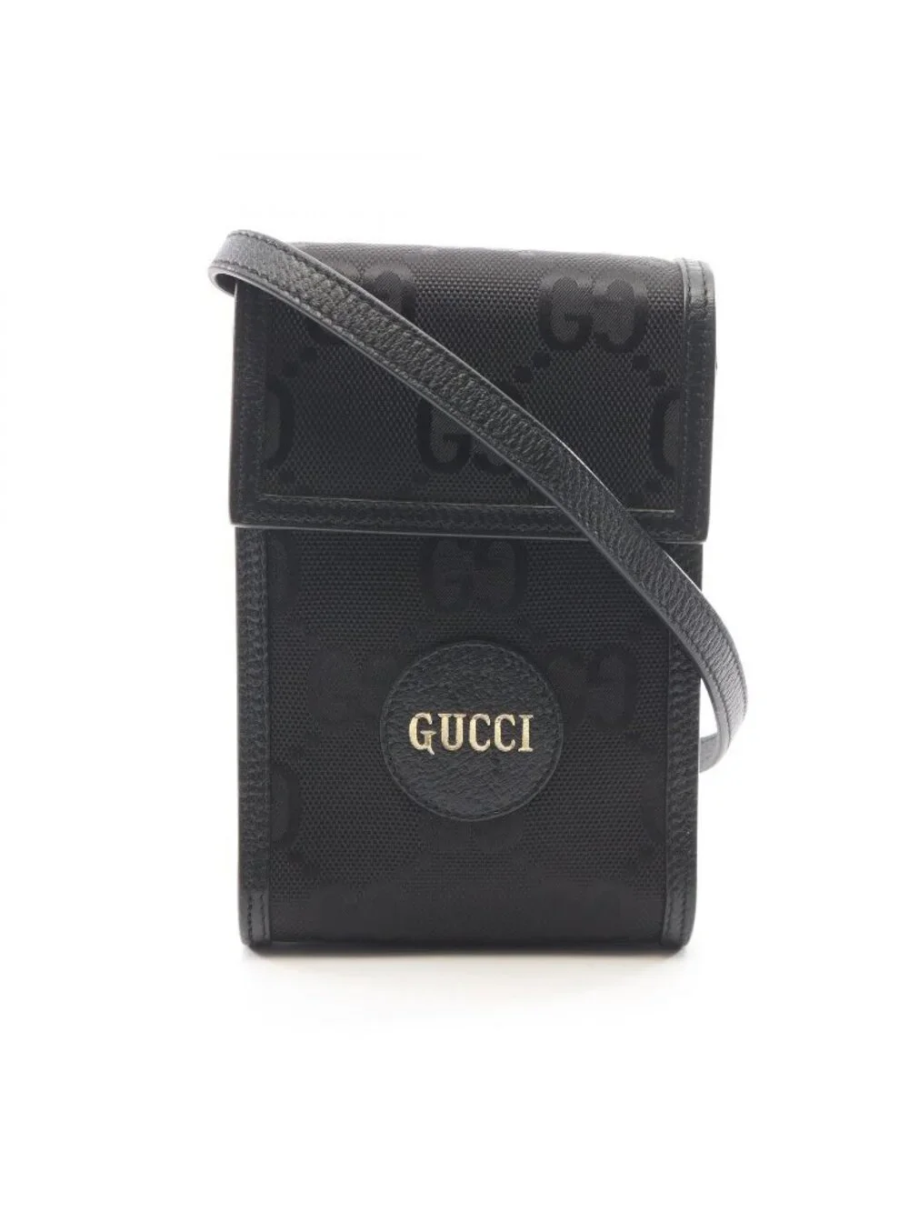 Gucci Shoulder Bag Off the Grid GG Black Nylon Leather